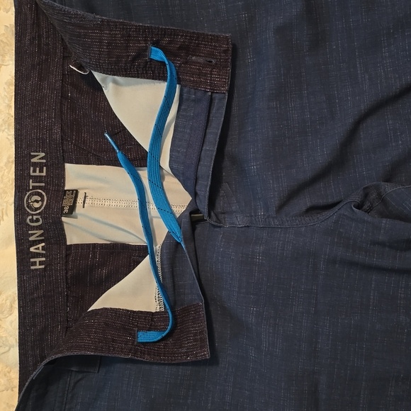 Mens Hang Ten Blue Flat Front Board Shorts Size 36 NWOT - Picture 4 of 8